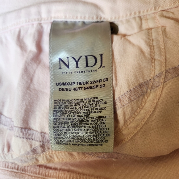 NYDJ Pink Mom Jeans 5 Pocket Hi Rise New Without Tags Skinny Legs - Picture 11 of 13